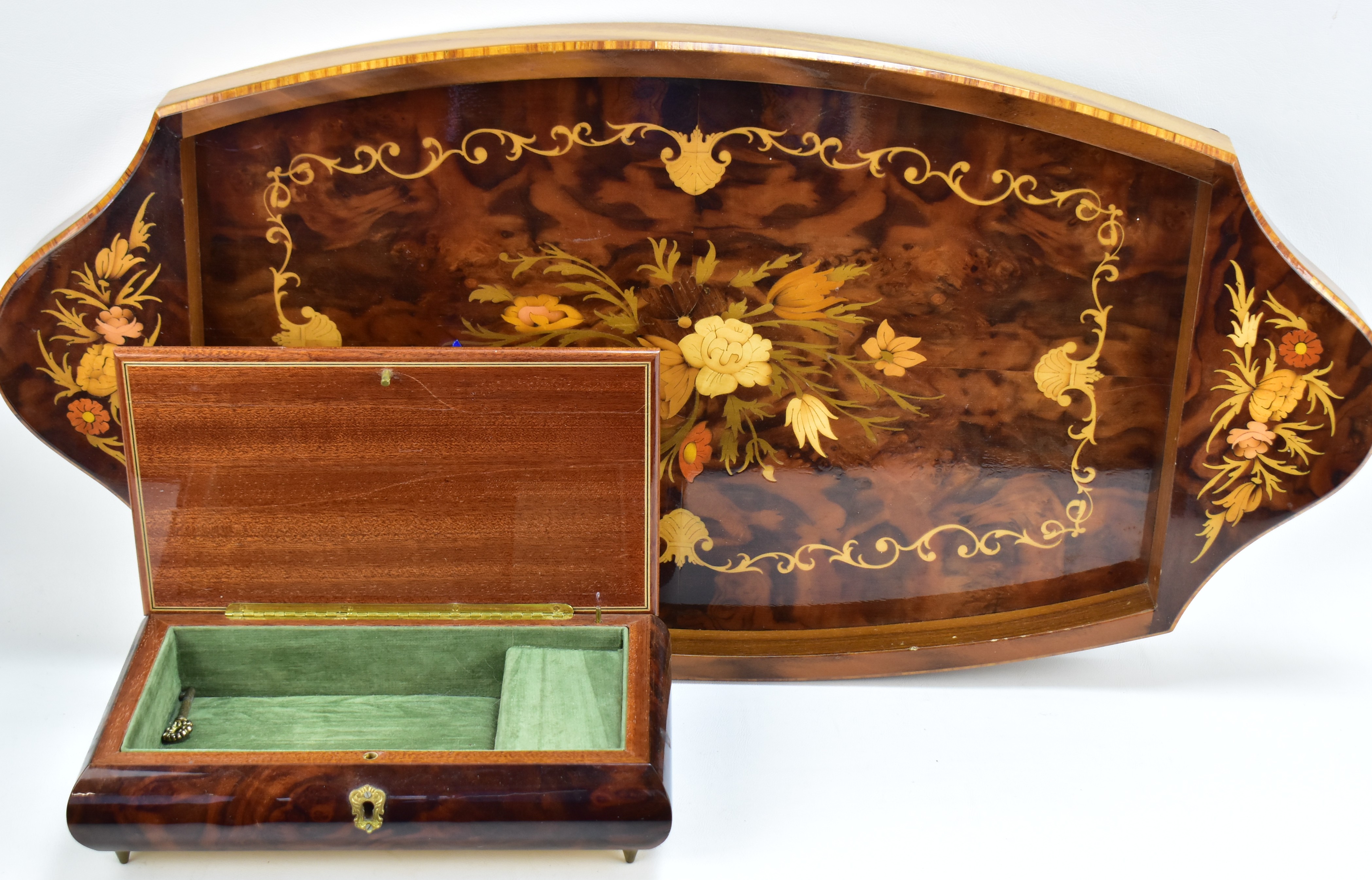 ITALIAN MARQUETRY MUSIC PLAYER PAIRING