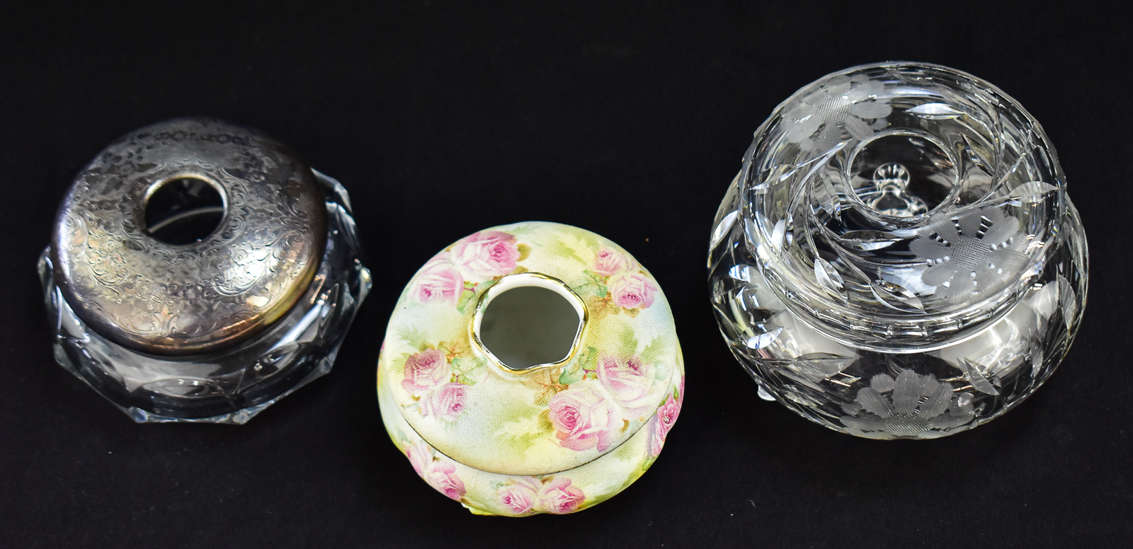 THREE HAIR RECEIVERS: HOMAN, ROYAL BAYREUTH, AND MORE