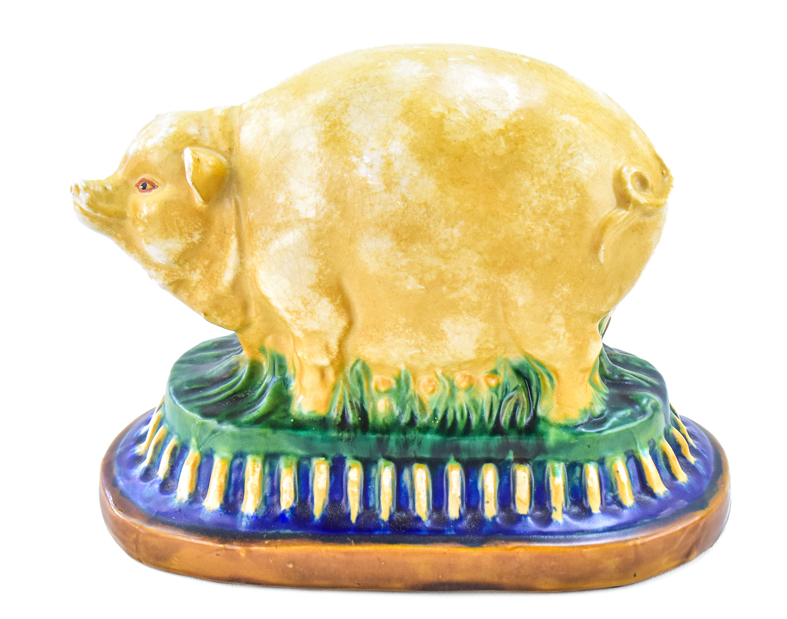 FOLK ART PIG STATUE