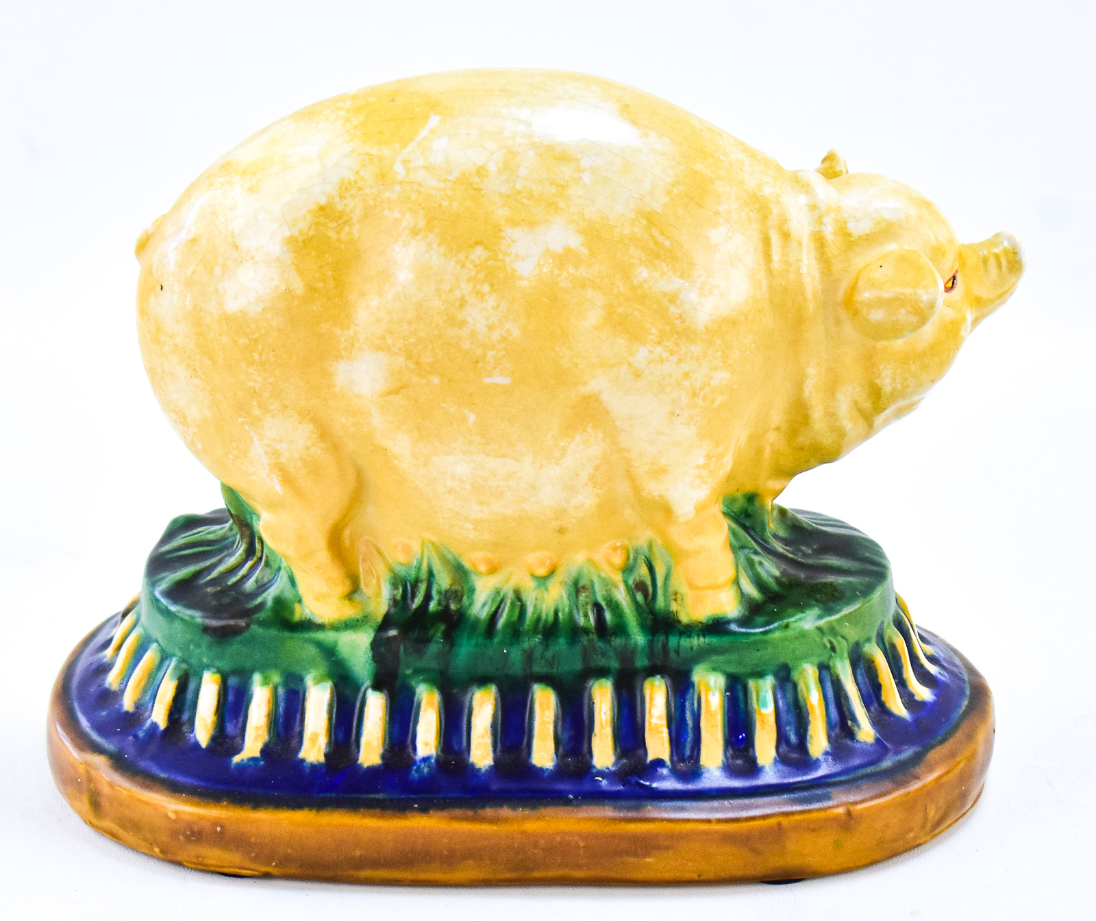 FOLK ART PIG STATUE