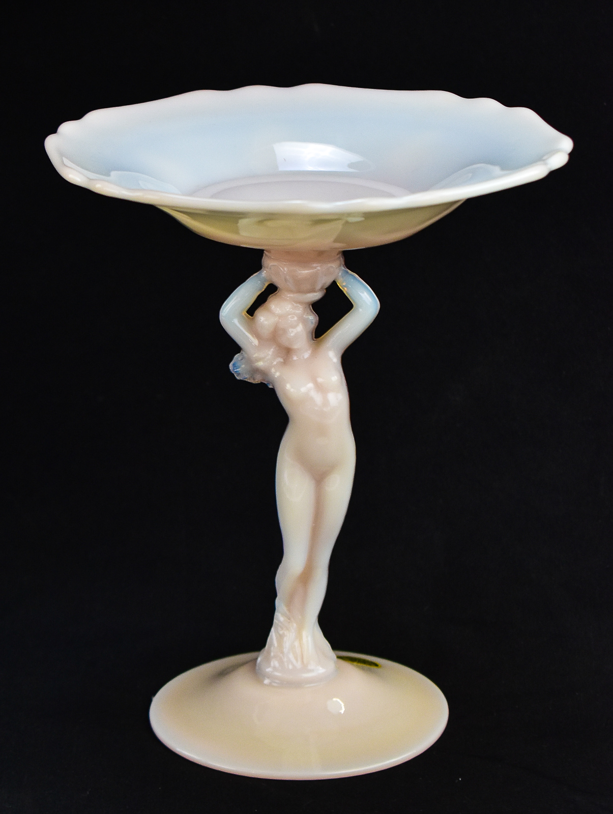 CAMBRIDGE CROWN TUSCAN "STATUESQUE" NUDE CLAMSHELL COMPOTE