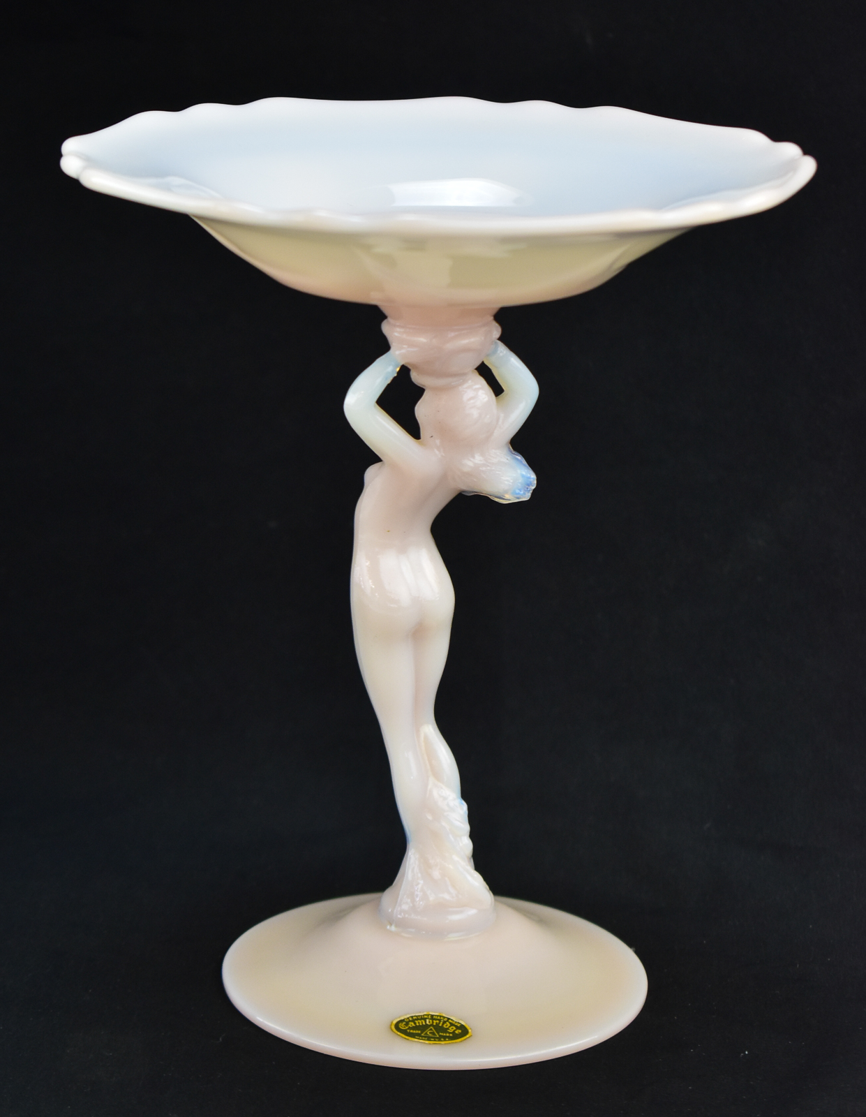 CAMBRIDGE CROWN TUSCAN "STATUESQUE" NUDE CLAMSHELL COMPOTE