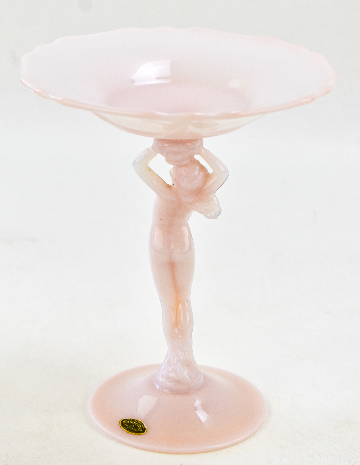 CAMBRIDGE CROWN TUSCAN "STATUESQUE" NUDE CLAMSHELL COMPOTE