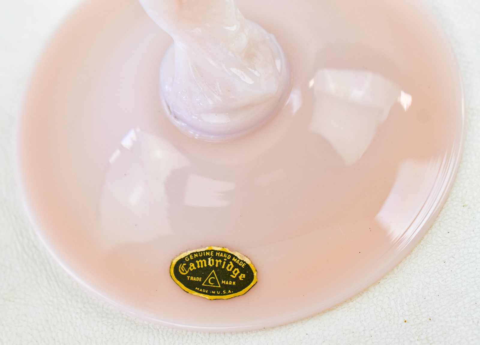 CAMBRIDGE CROWN TUSCAN "STATUESQUE" NUDE CLAMSHELL COMPOTE