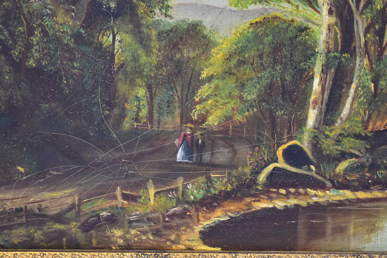 'DOWN A COUNTRY LANE' OIL PAINTING