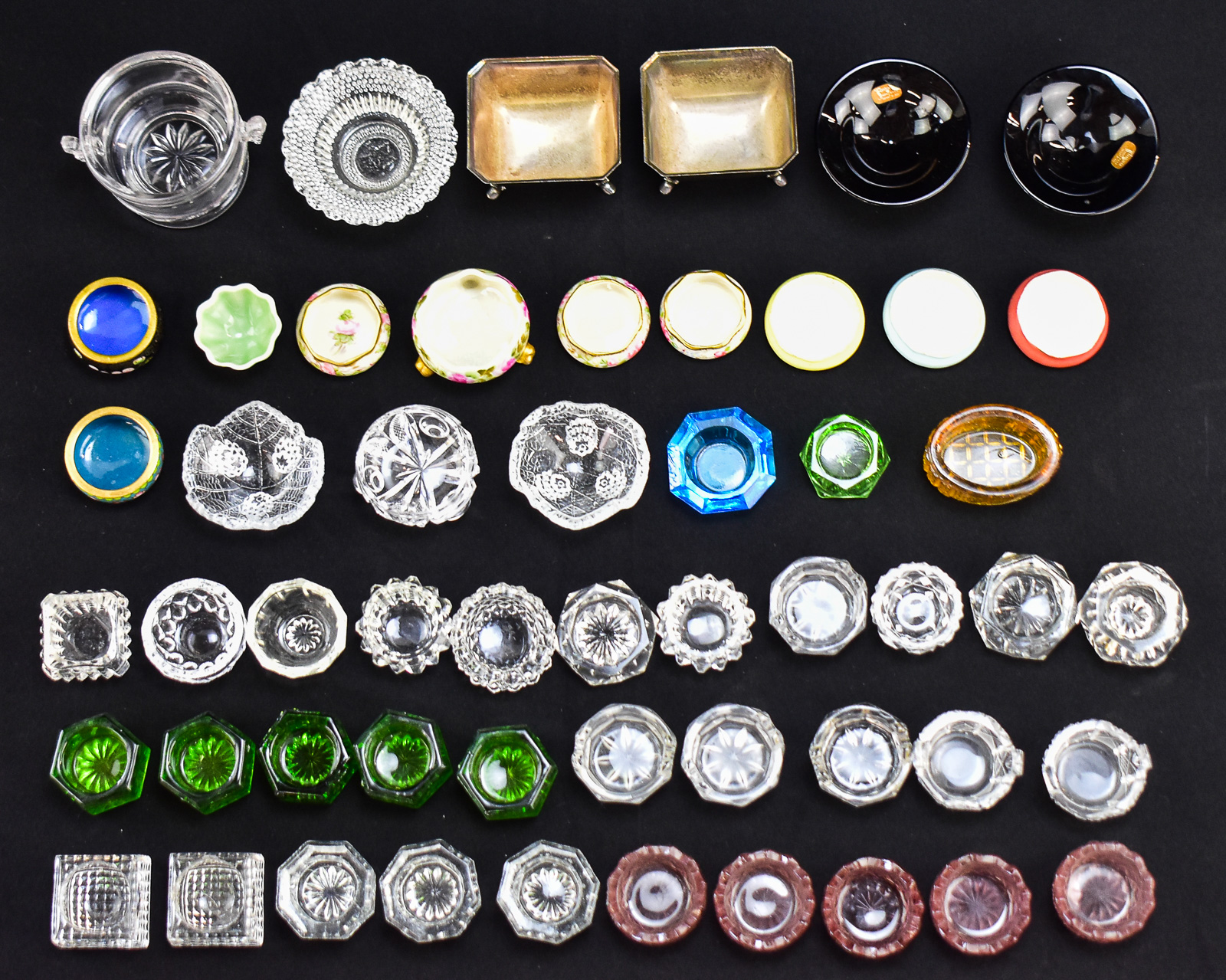 ASSORTMENT OF 53 SALT CELLARS