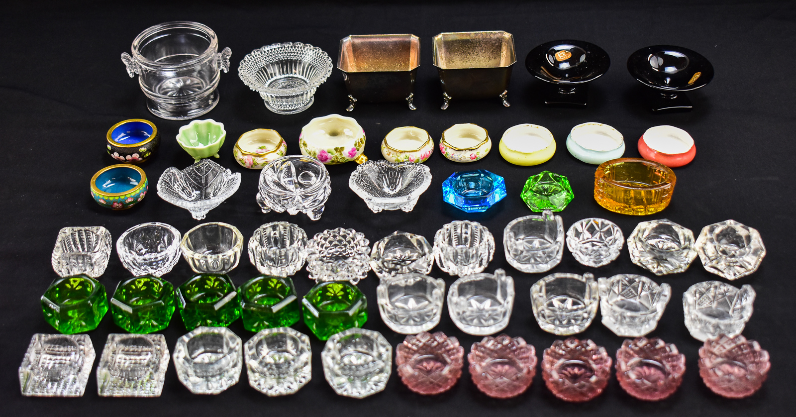 ASSORTMENT OF 53 SALT CELLARS