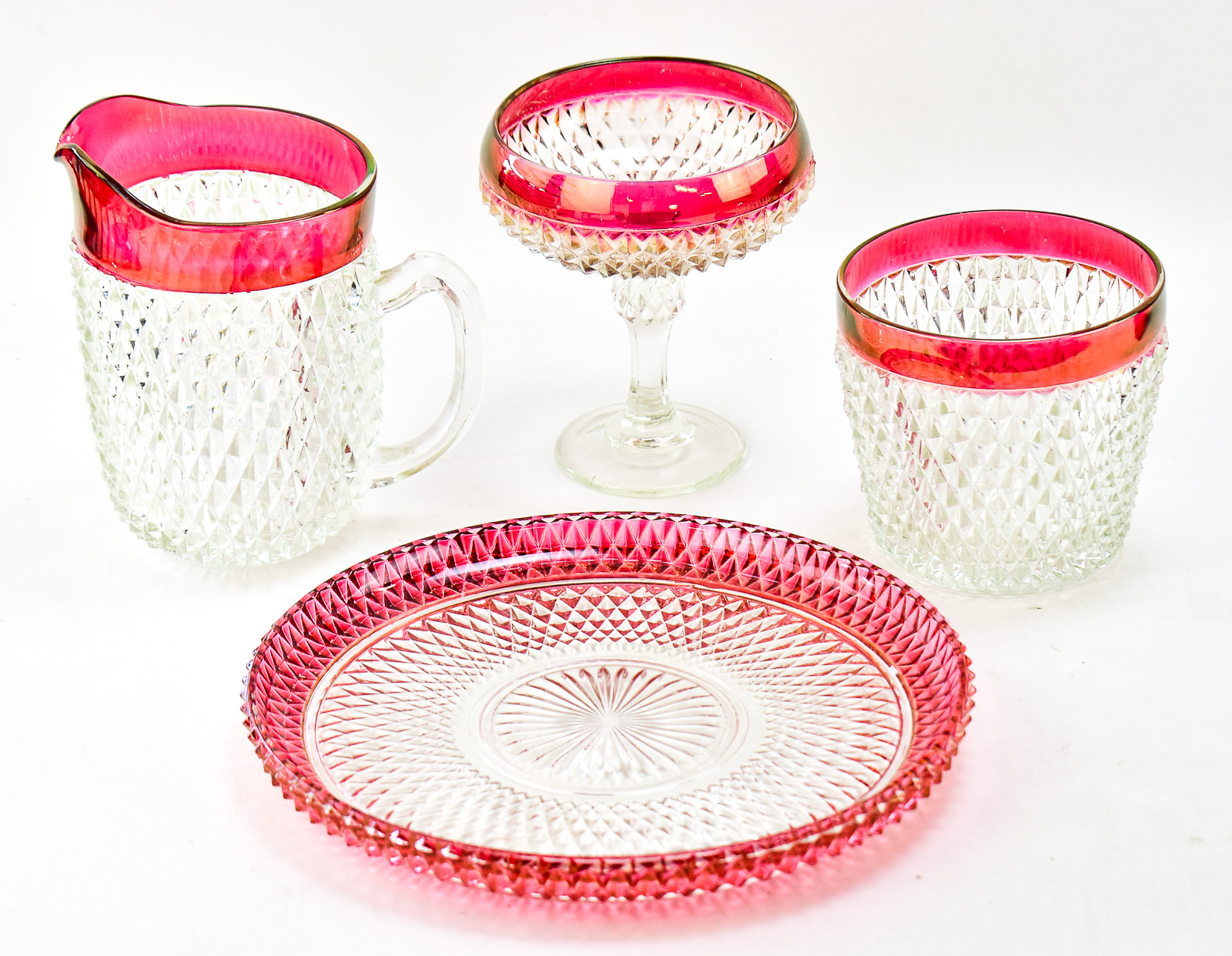 INDIANA GLASS DIAMOND POINT ASSORTMENT