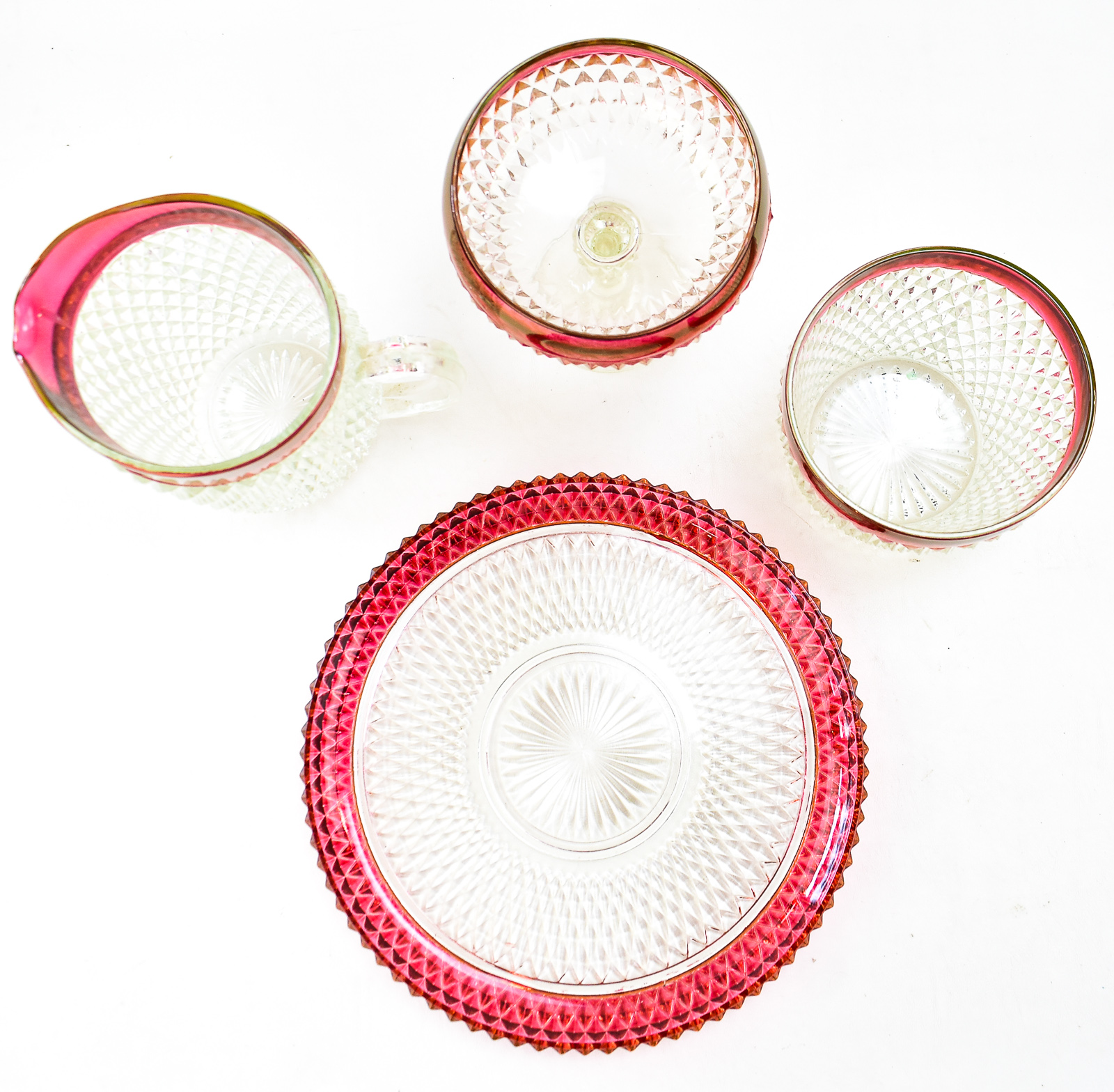 INDIANA GLASS DIAMOND POINT ASSORTMENT