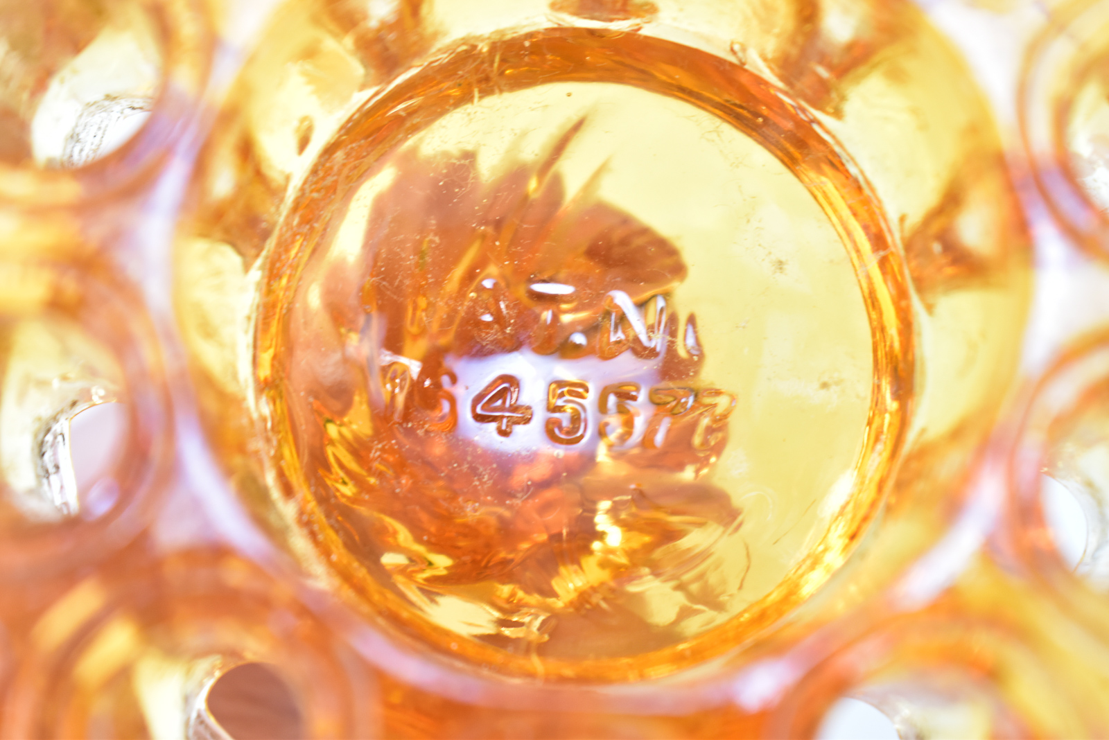 CAMBRIDGE GLASS VASE TRIO: BUD VASE, IVY BALL VASE, FLOWER FROG