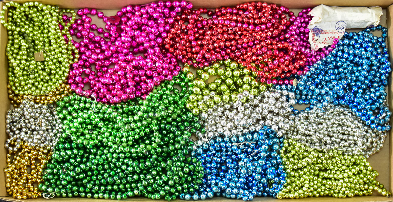 MERCURY GLASS BEAD CHRISTMAS GARLAND ASSORTMENT
