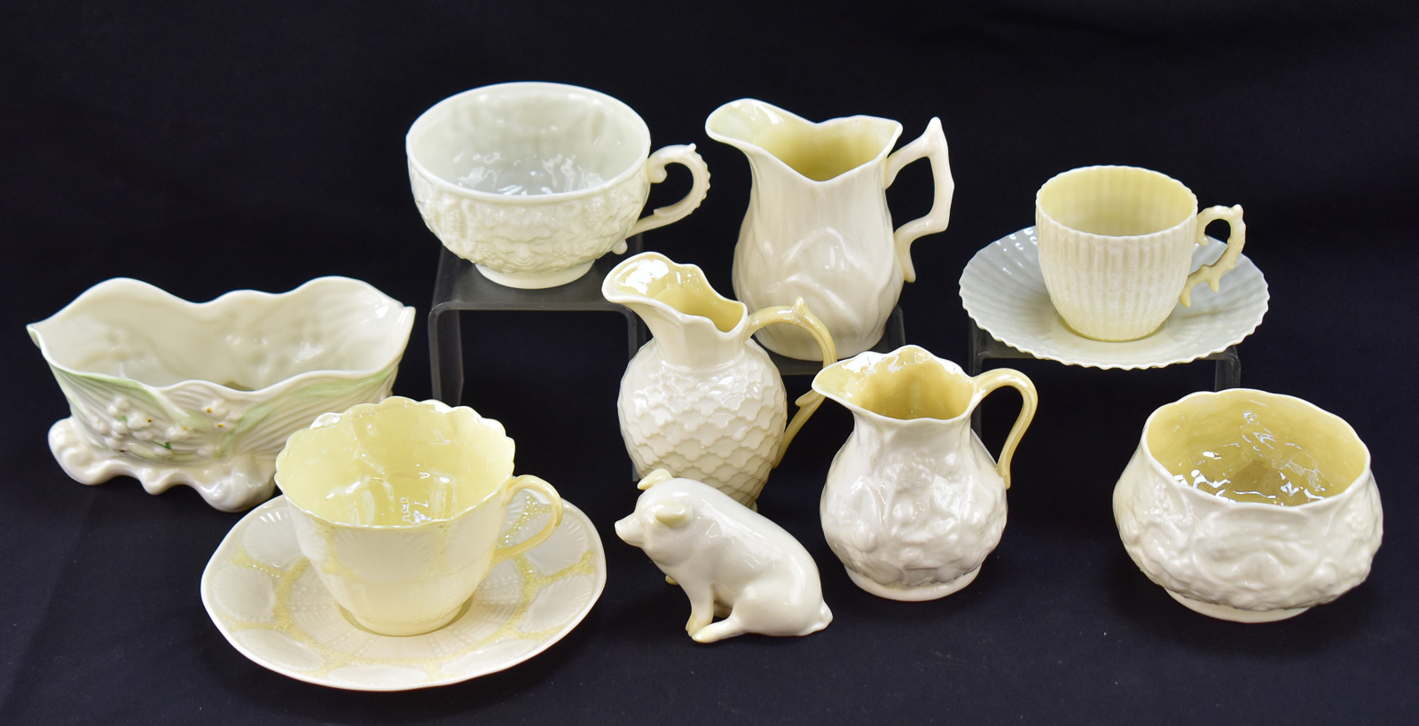 Assortment of Belleek Porcelain Dishware