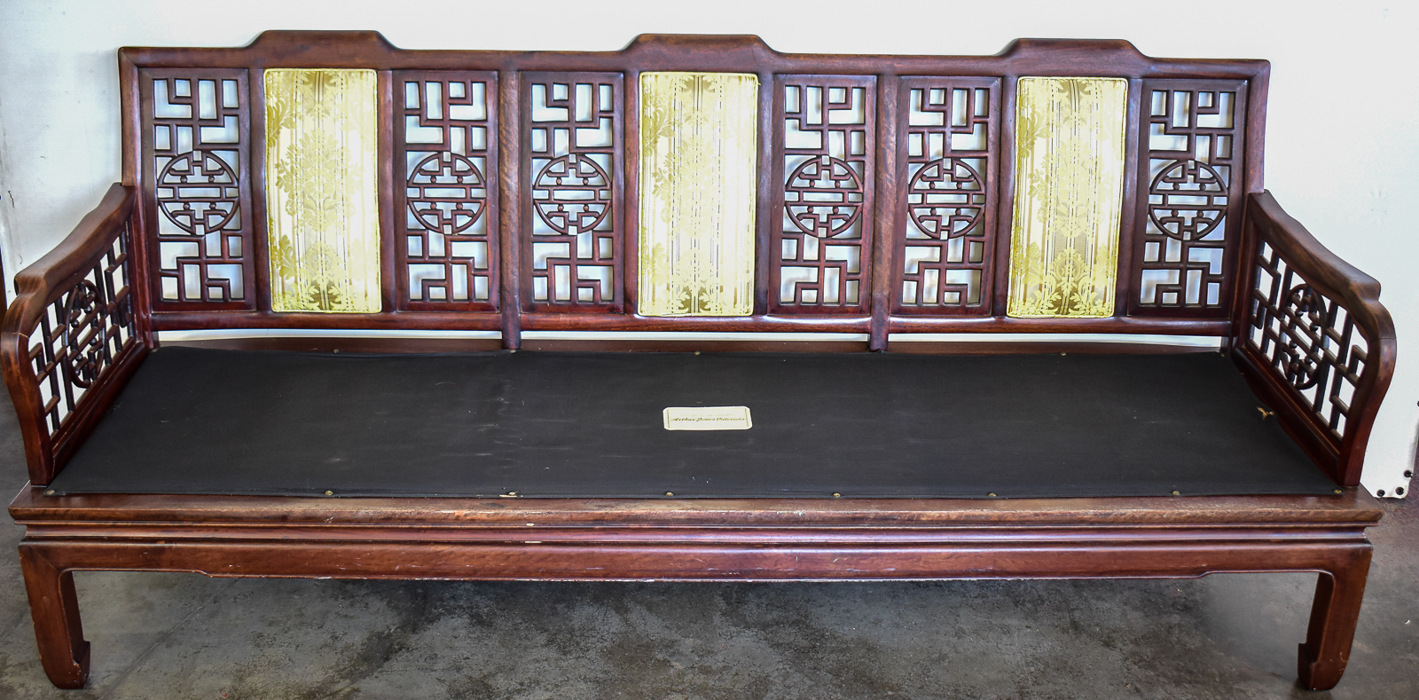 ASIAN CARVED ROSEWOOD LONG SOFA