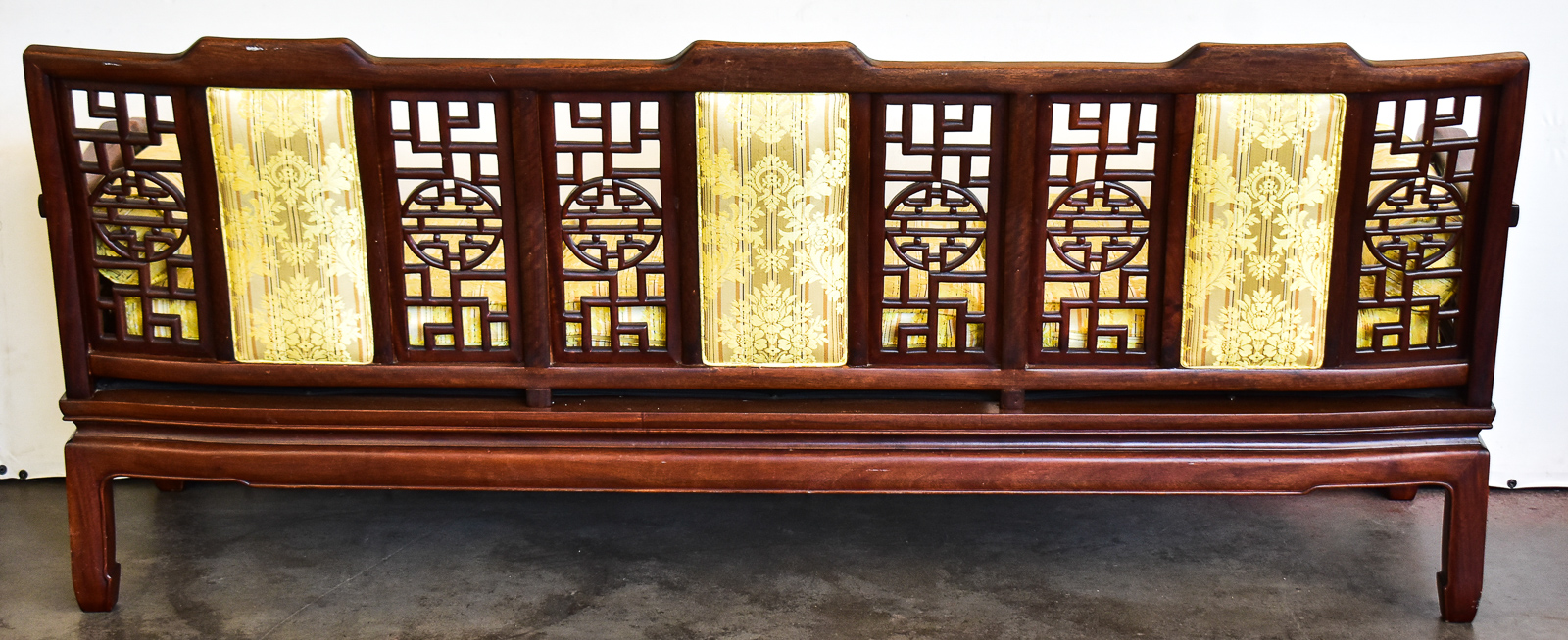 ASIAN CARVED ROSEWOOD LONG SOFA