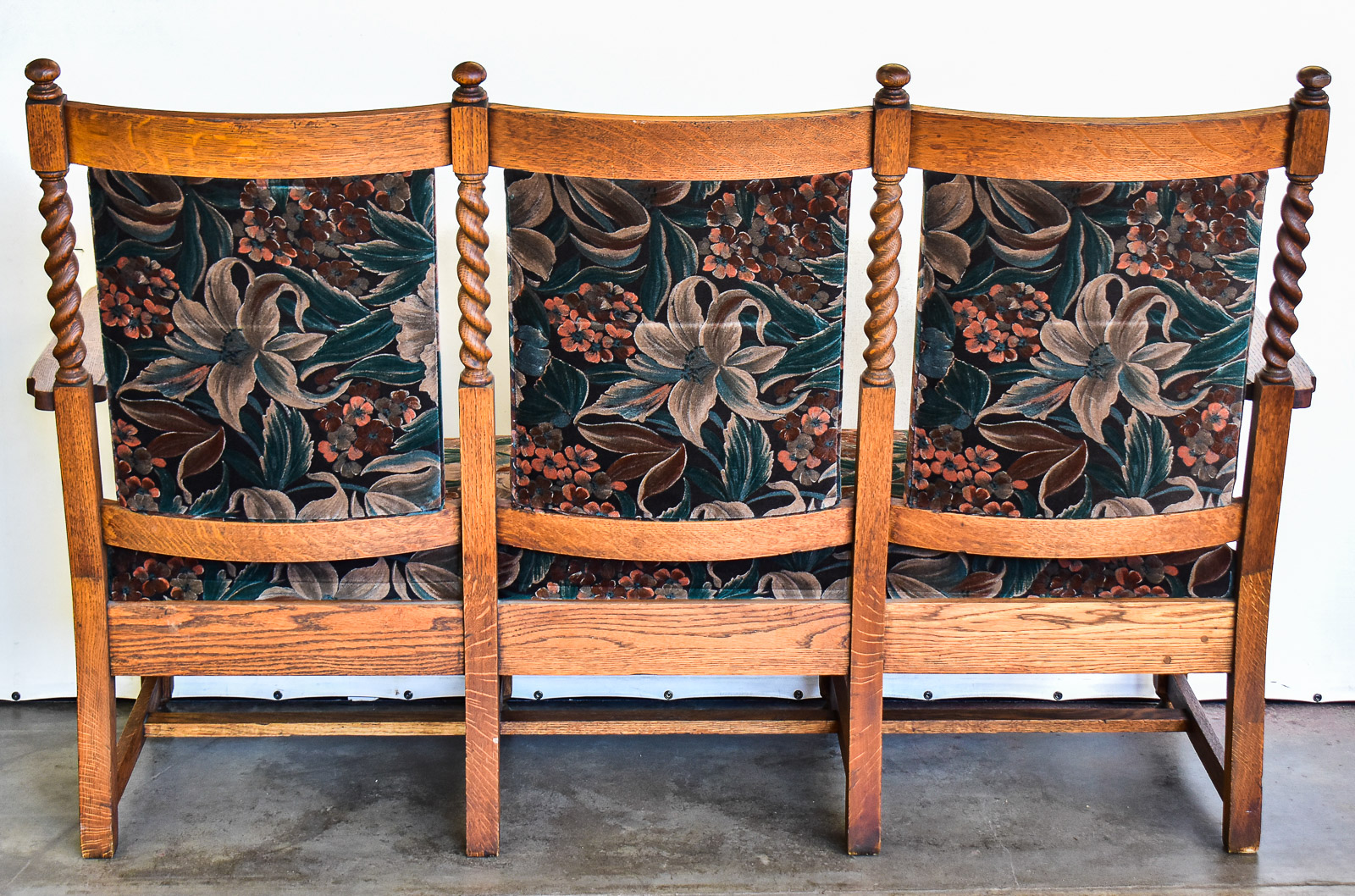 JACOBEAN REVIVAL STYLE SETTEE