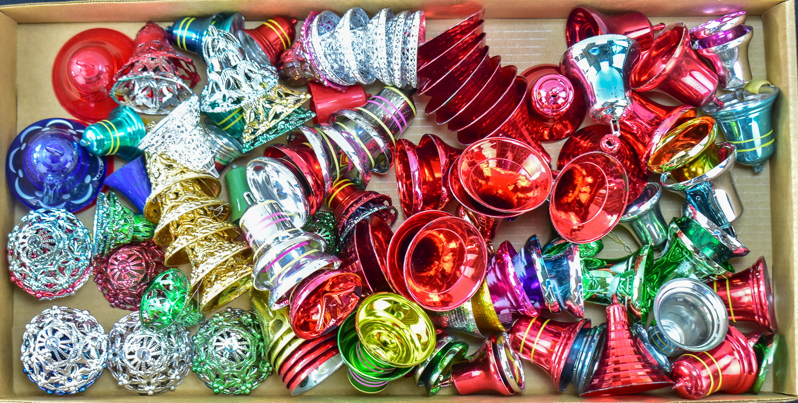 MID-CENTURY PLASTIC BELL ORNAMENT COLLECTION
