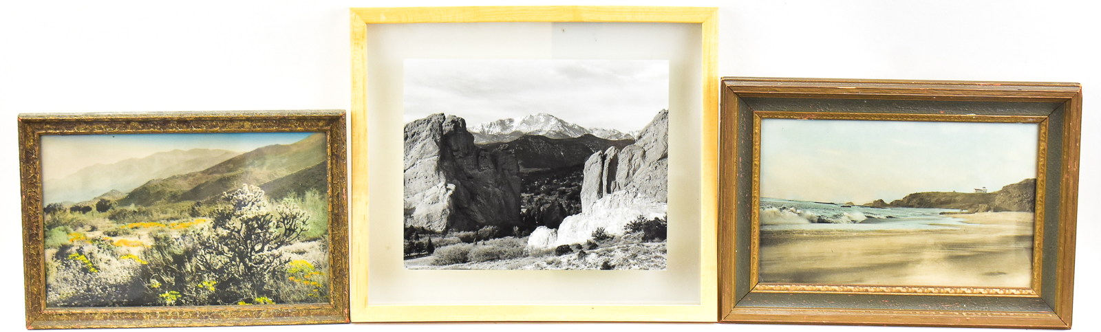 TRIO OF FRAMED LANDSCAPE PHOTOGRAPHS