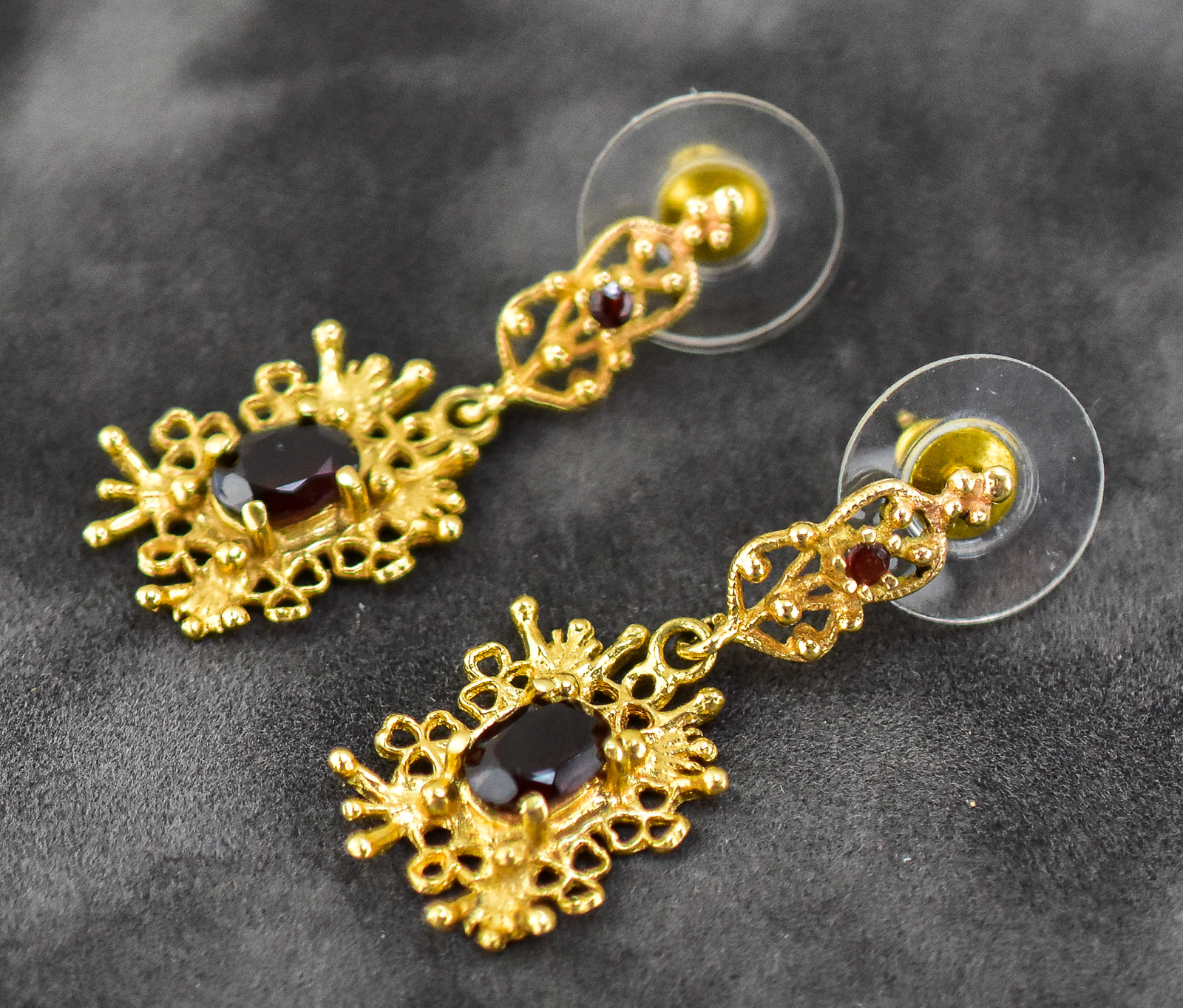 14KT GOLD FILIGREE DROP EARRINGS