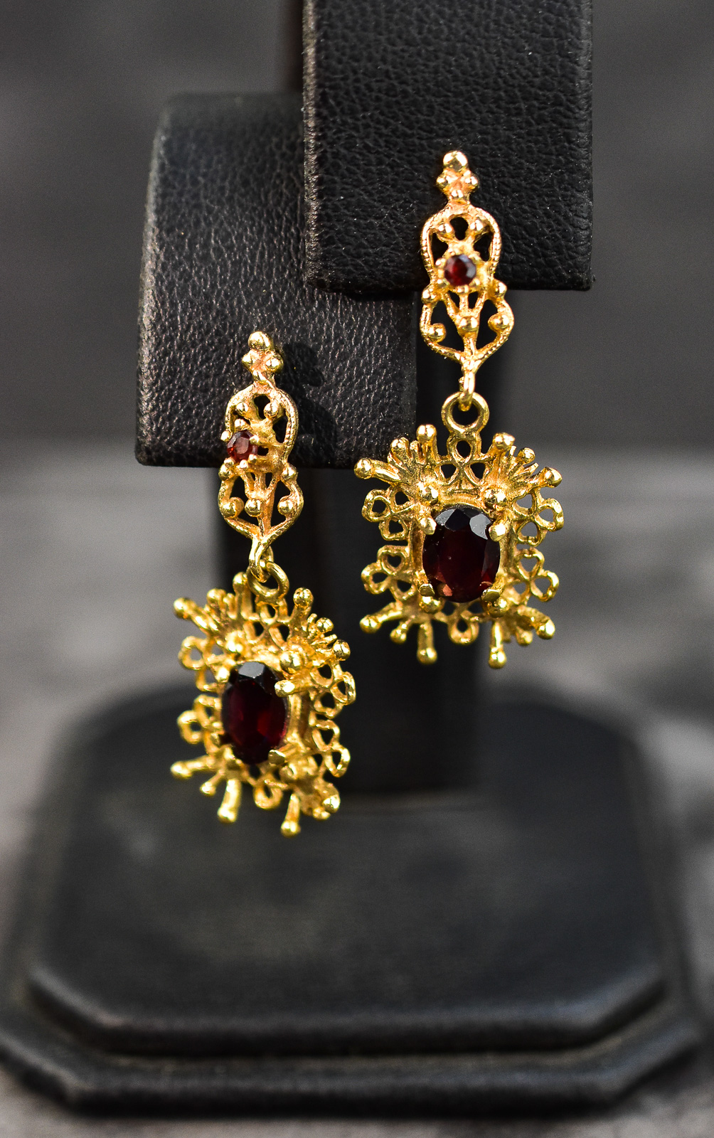 14KT GOLD FILIGREE DROP EARRINGS