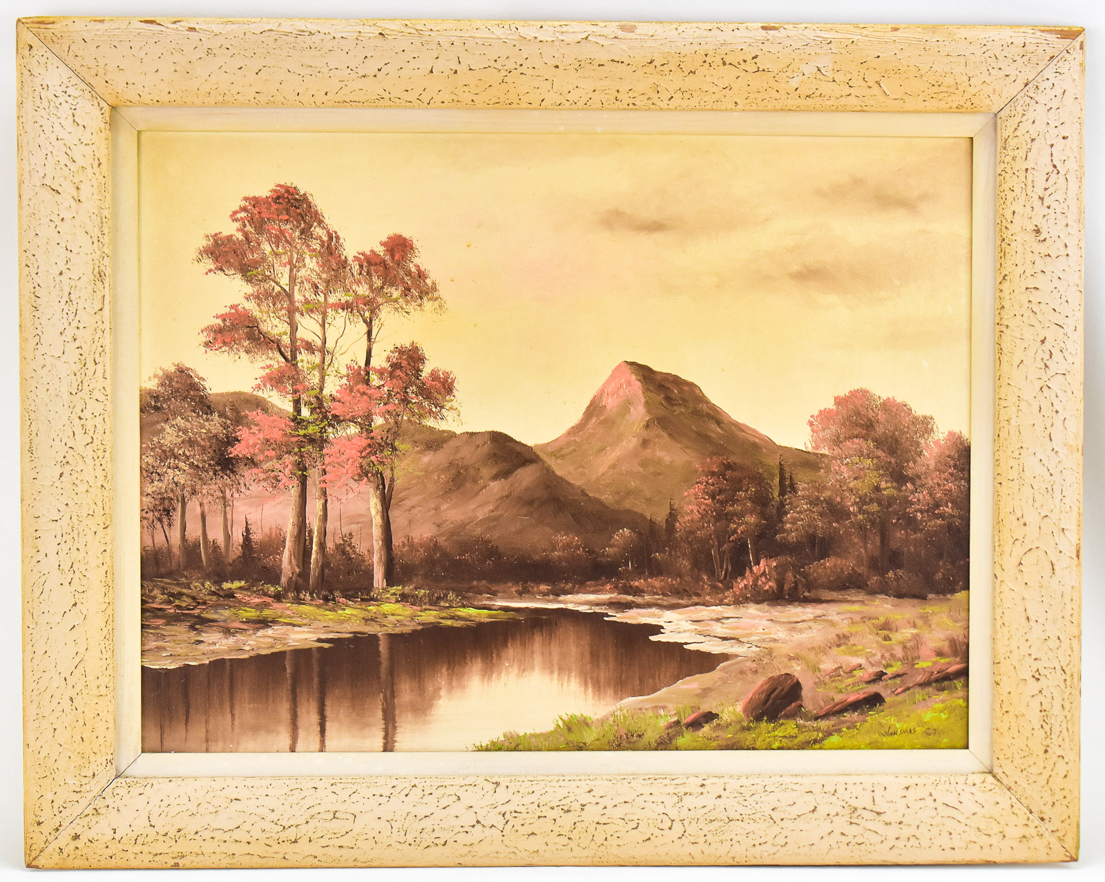 MINNIE WONSMOS "AUTUMN MOUNTAINSCAPE" OIL PAINTING