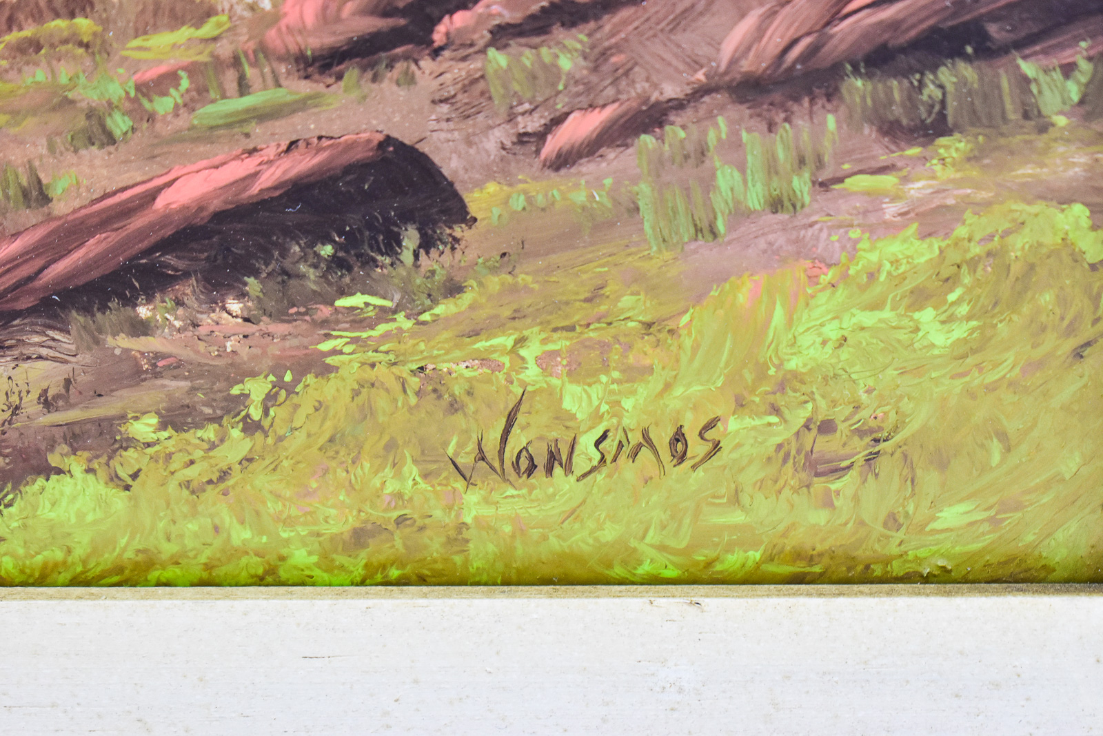 MINNIE WONSMOS "AUTUMN MOUNTAINSCAPE" OIL PAINTING