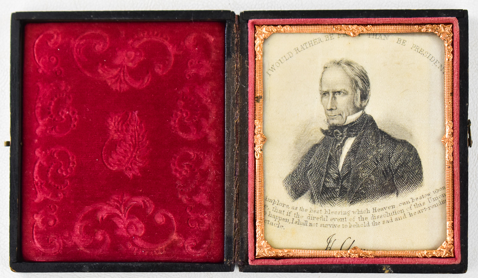 1844 HENRY CLAY PRESIDENTIAL CAMPAIGN SILK RIBBON