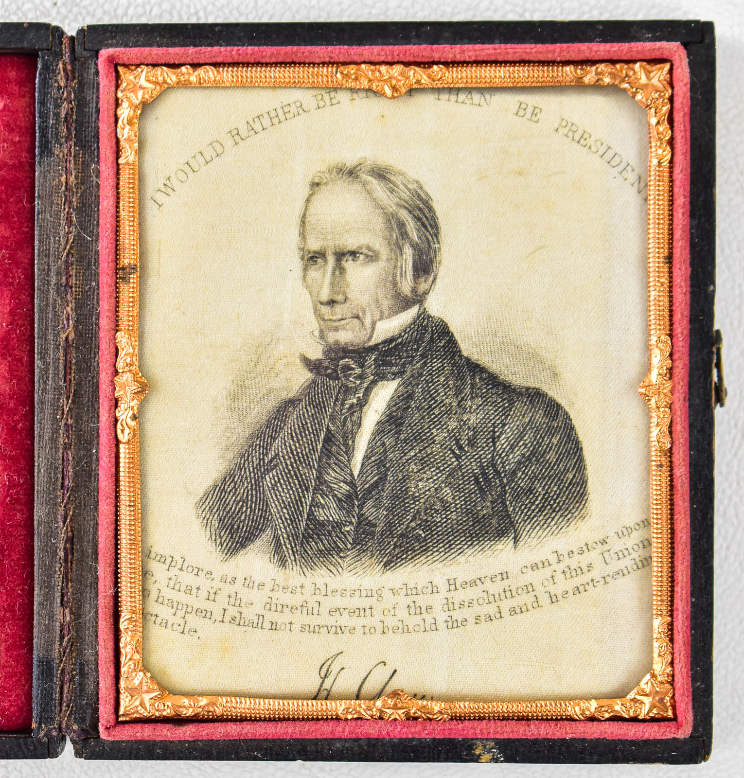 1844 HENRY CLAY PRESIDENTIAL CAMPAIGN SILK RIBBON