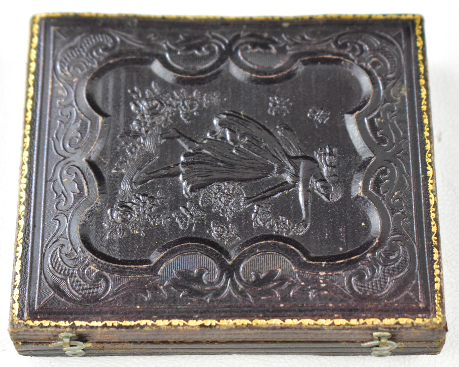 DAGUERREOTYPE OF A WOMAN IN BLACK