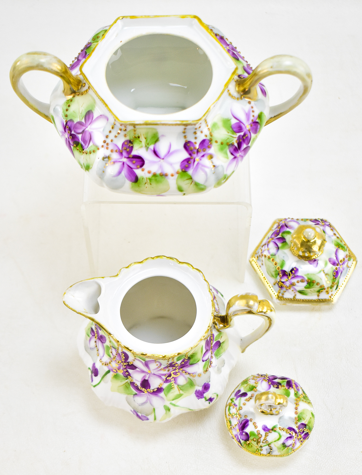 ASSORTMENT OF HAND-PAINTED NIPPON PORCELAIN