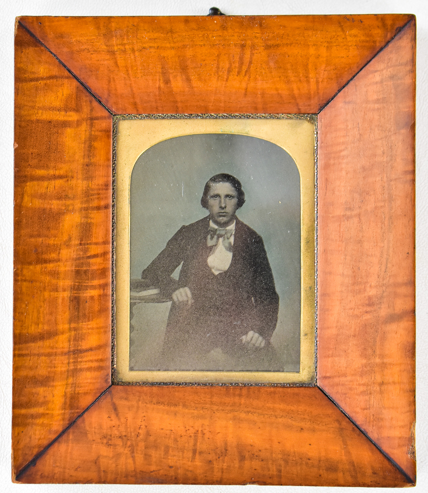 FRAMED INDIVIDUAL AMBROTYPE; "DANIEL LITTLE"