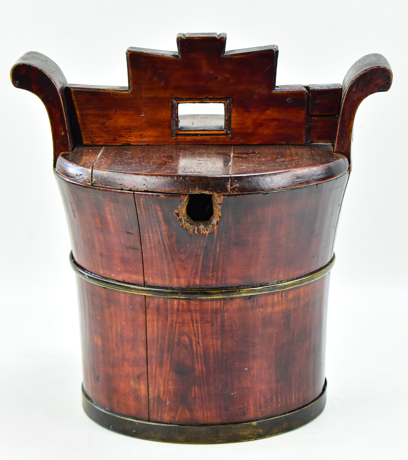 CHINESE WATER/RICE BUCKET W/ PUZZLE LID