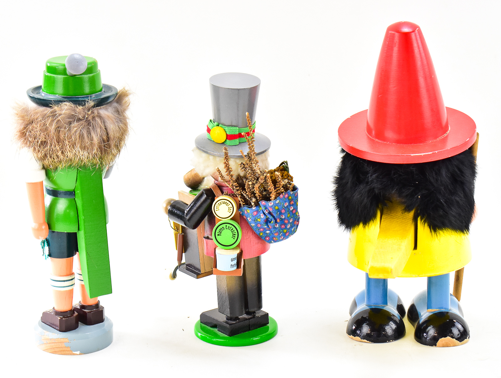 GERMAN CARVED WOODEN NUTCRACKERS & INCENSE SMOKER