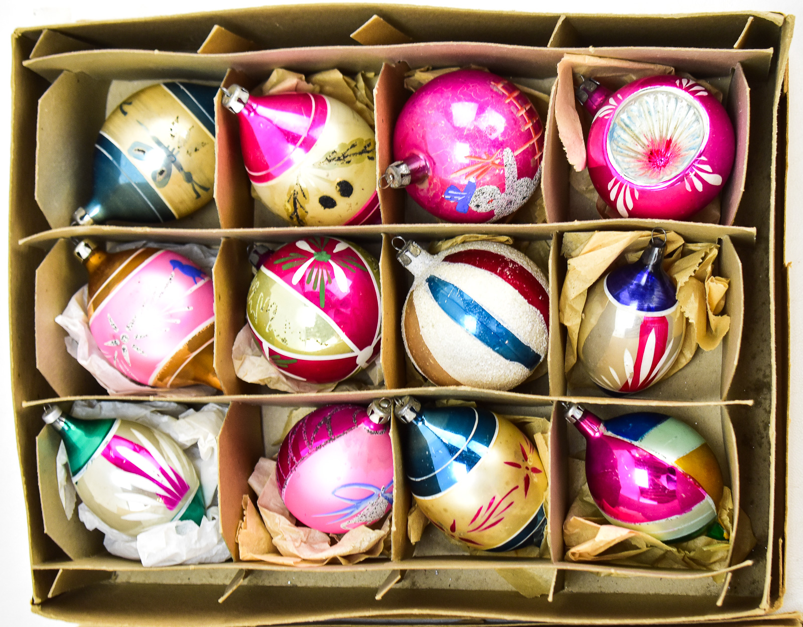 MERCURY GLASS CHRISTMAS ORNAMENT ASSORTMENT