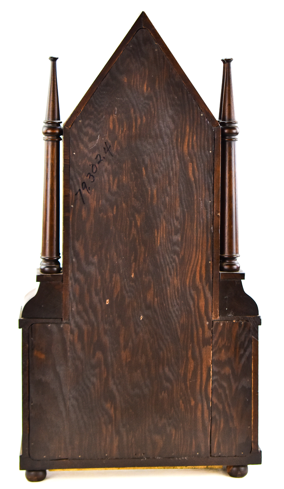 BIRGE & FULLER 8-DAY WAGON SPRING DOUBLE-STEEPLE SHELF CLOCK, C. 1845