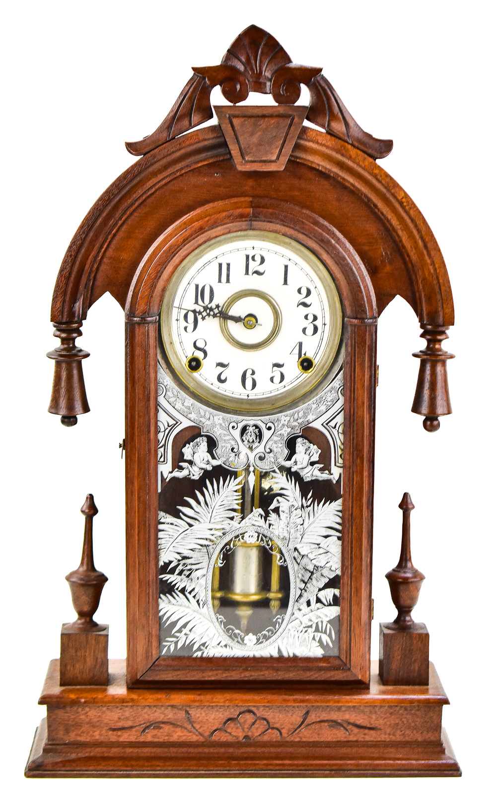 NEW HAVEN "ELBE" 8-DAY SHELF CLOCK