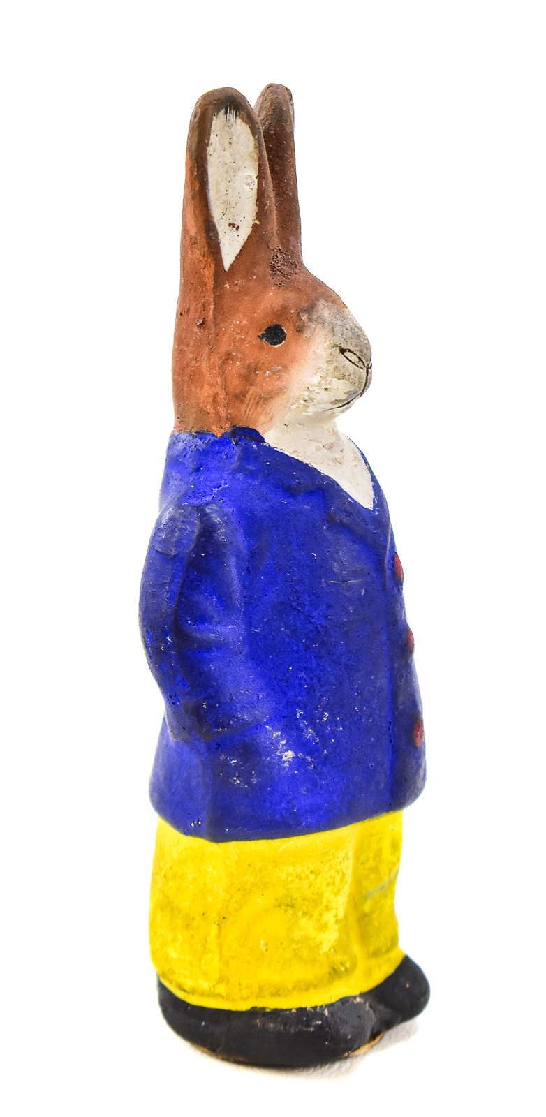 GERMAN PAPER MACHE EASTER BUNNY CANDY CONTAINER