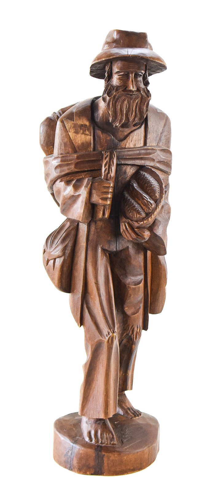 GERMAN BLACK FOREST HAND-CARVED WOOD SCULPTURE