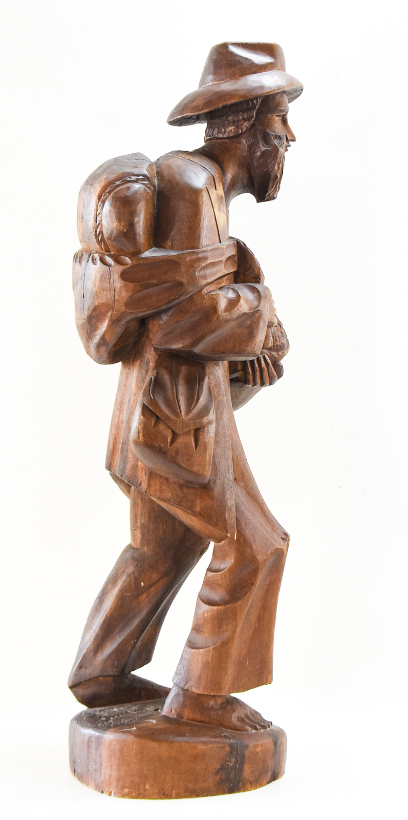 GERMAN BLACK FOREST HAND-CARVED WOOD SCULPTURE