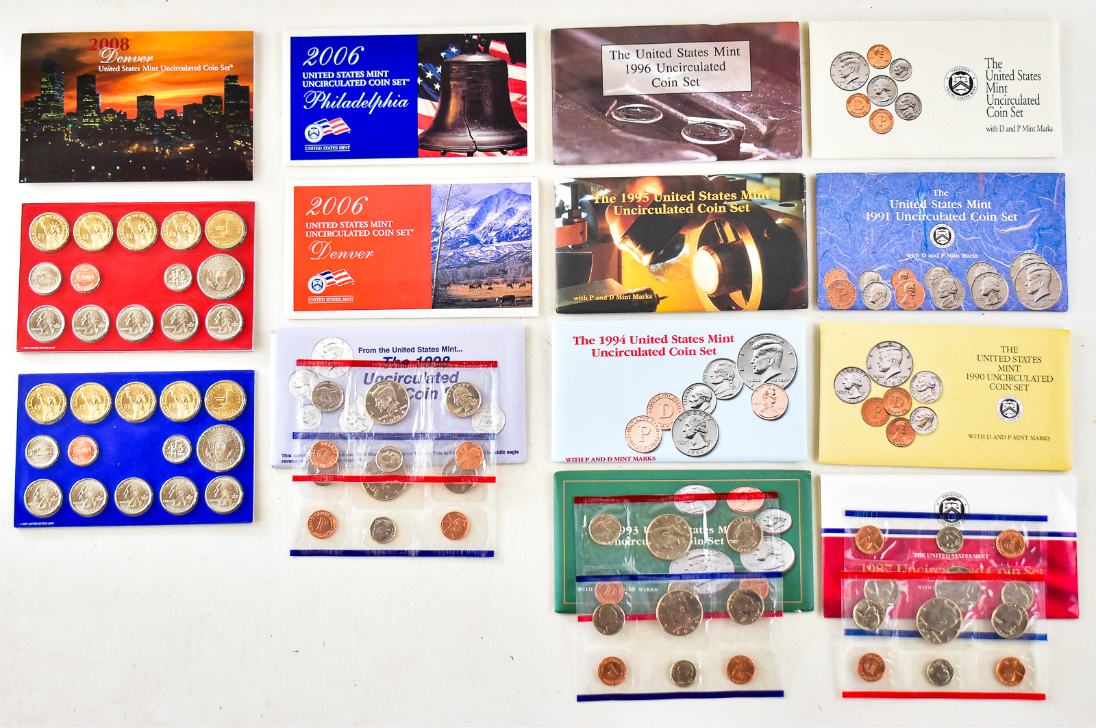 COLLECTION OF U.S. UNCIRCULATED COIN SETS 1987-2008