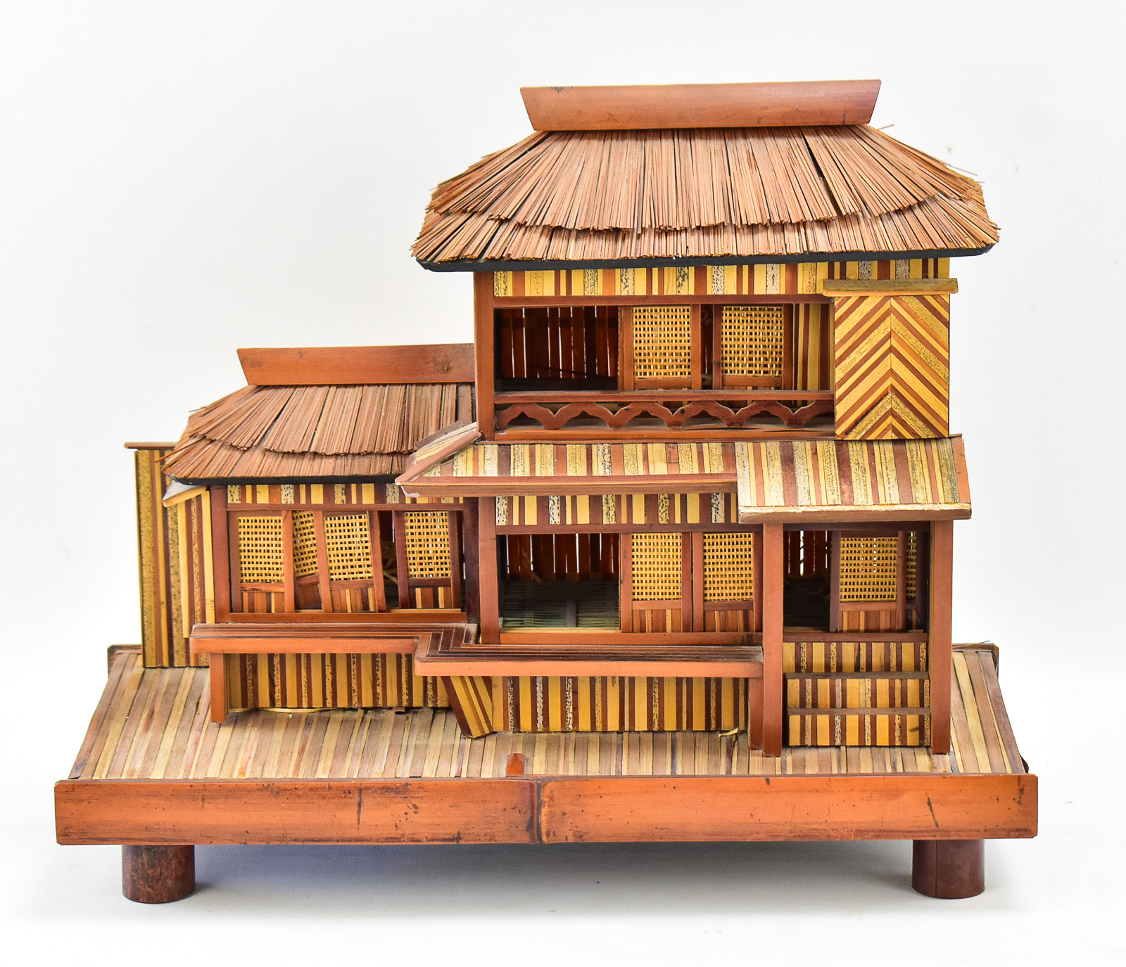 JAPANESE BAMBOO MODEL CELEBRATION TEA HOUSE, C. 1950s