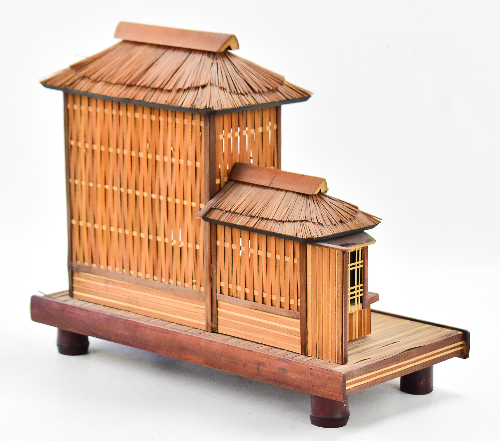 JAPANESE BAMBOO MODEL CELEBRATION TEA HOUSE, C. 1950s