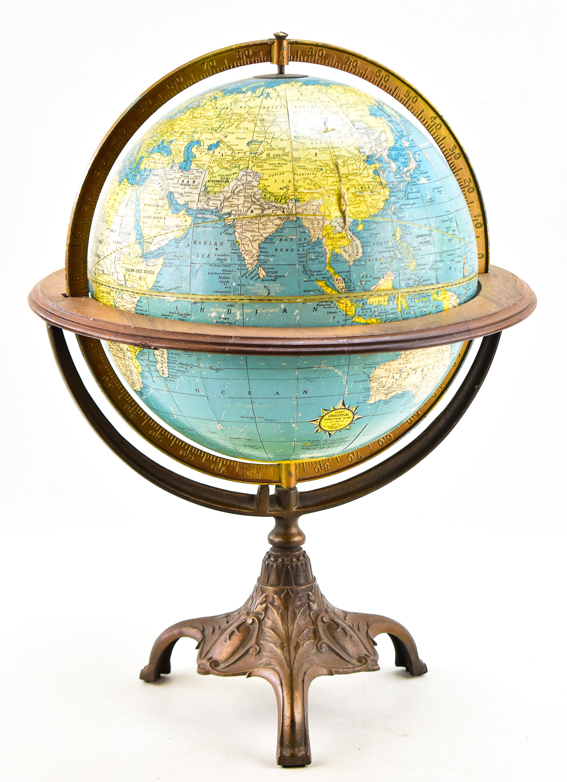 CRAM'S UNIVERSAL TERRESTRIAL GLOBE, C. 1939
