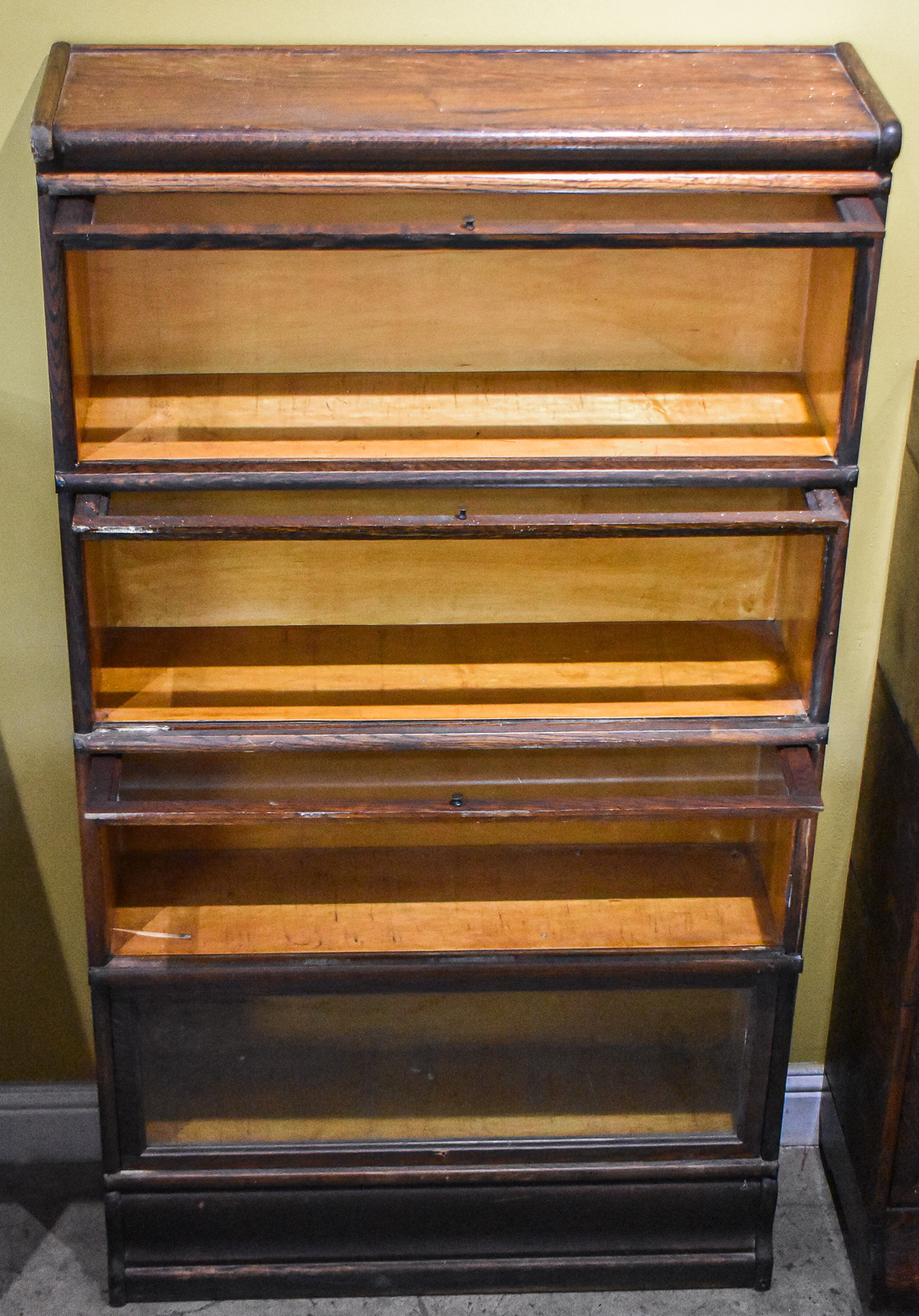4 STACK OAK BARRISTER BOOKCASE