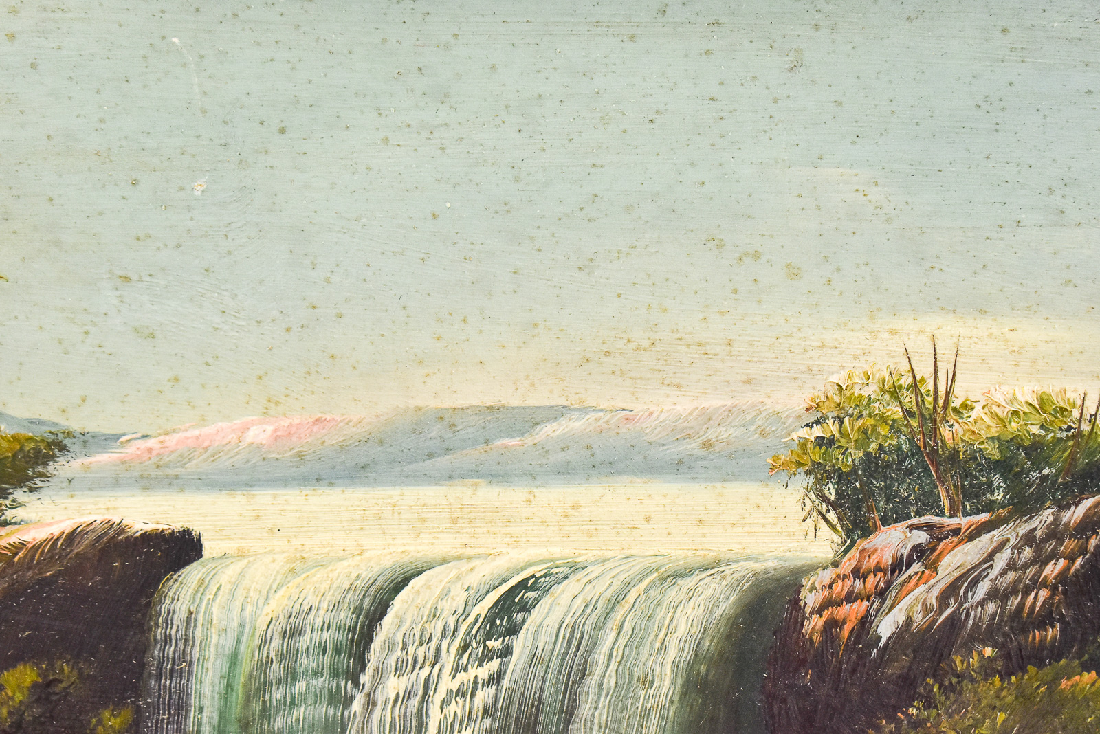WATERFALL LANDSCAPE OIL PAINTING