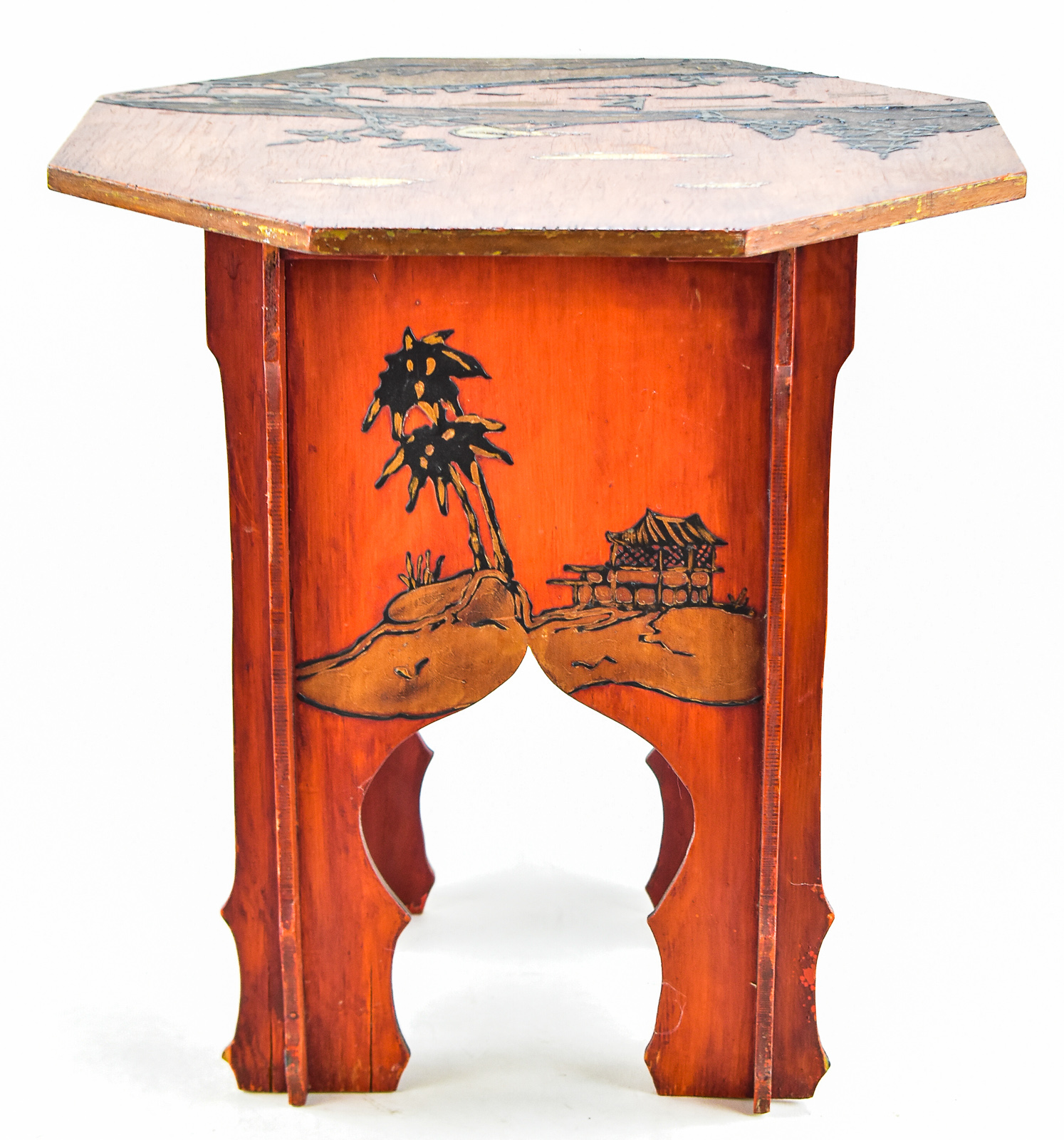 JAPANESE OCTAGONAL COMPANION STAND OR SEWING TABLE
