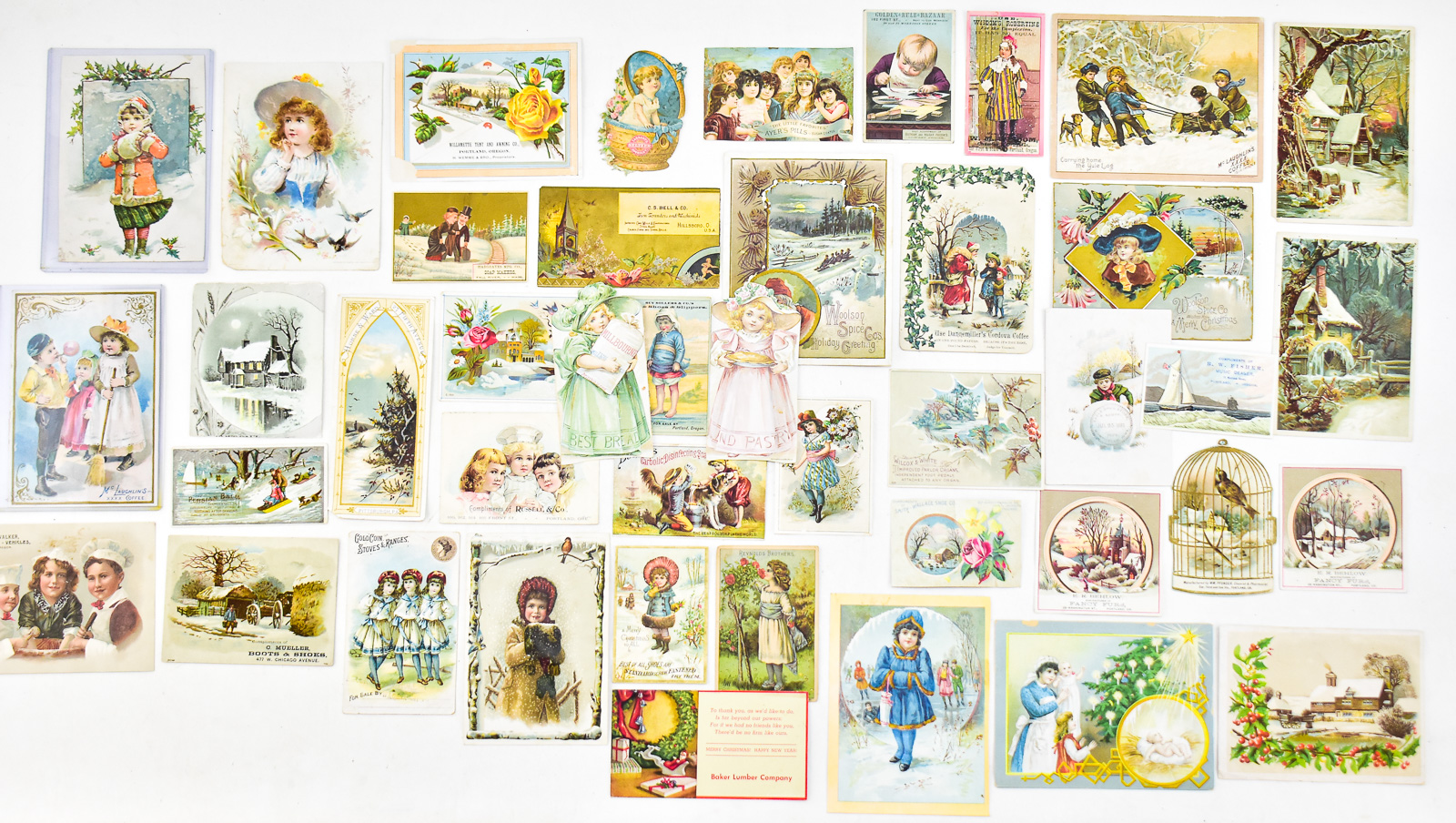 VICTORIAN ERA TRADE CARDS; PORTLAND OR. & OTHERS