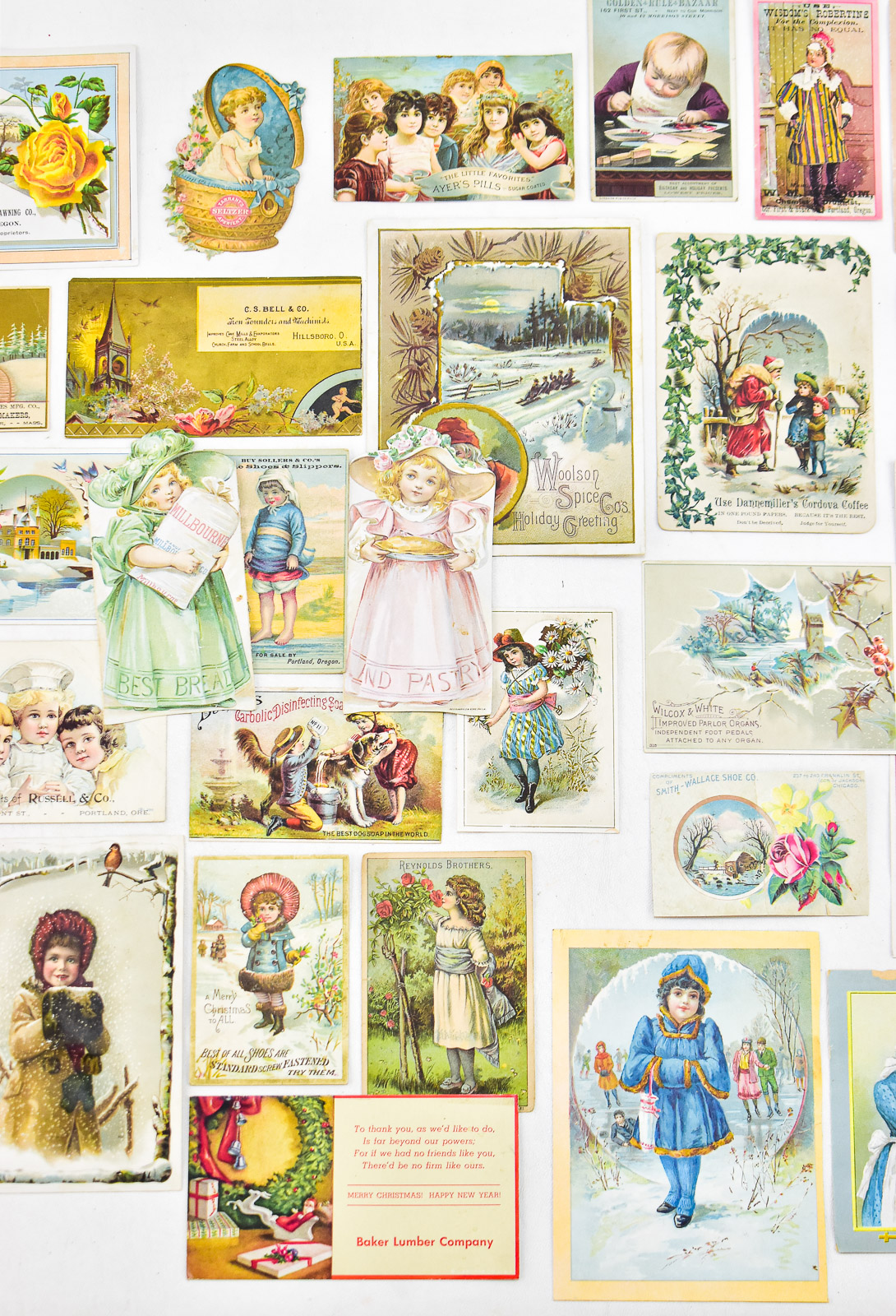 VICTORIAN ERA TRADE CARDS; PORTLAND OR. & OTHERS