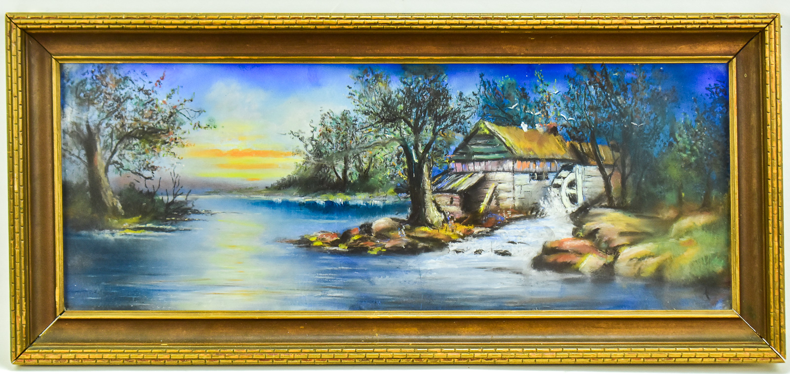 'RIVERSIDE MILL' PASTEL ATTRIBUTED TO WILLIAM CHANDLER