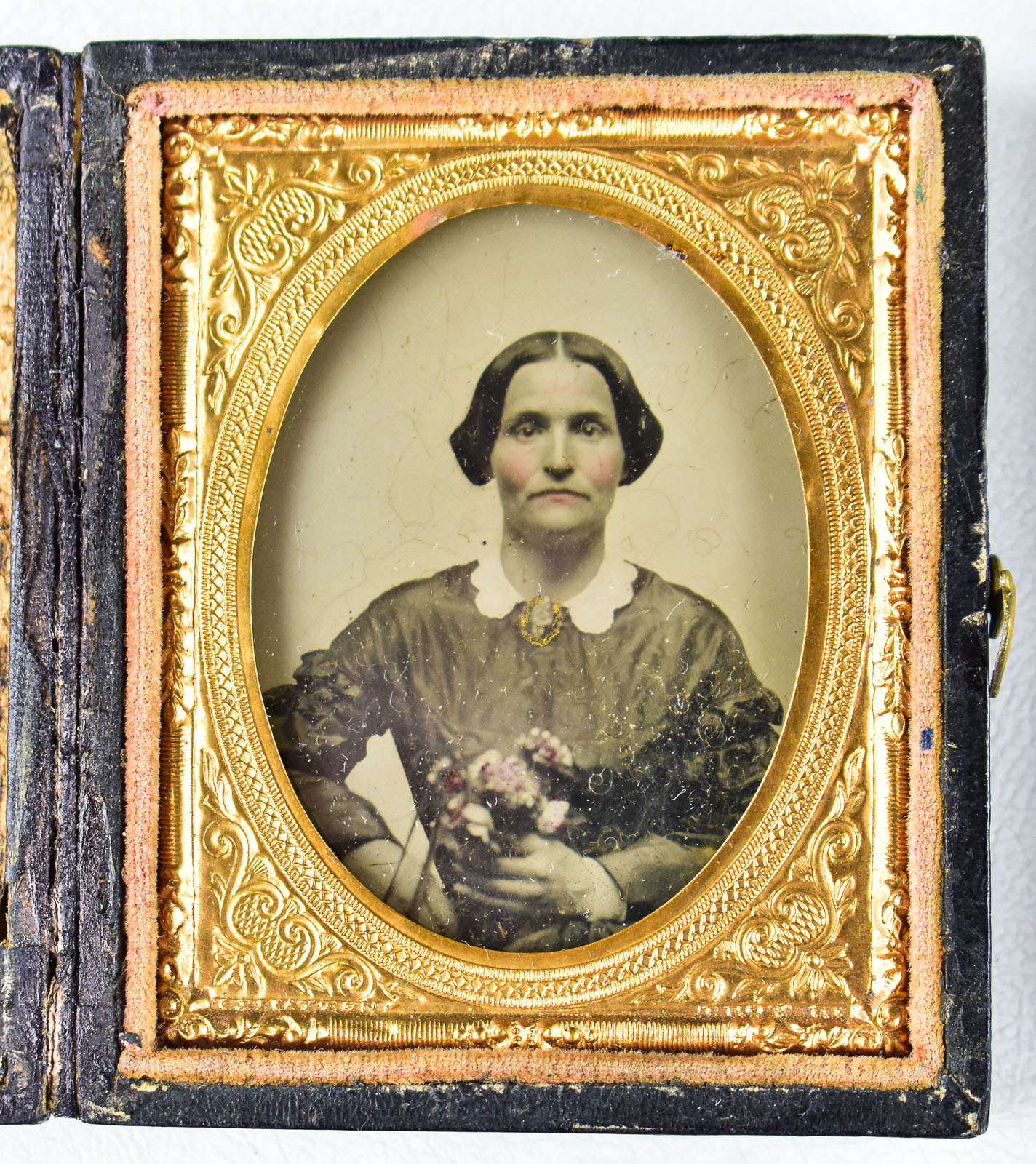 TRIO OF AMBROTYPES DEPICTING WOMAN