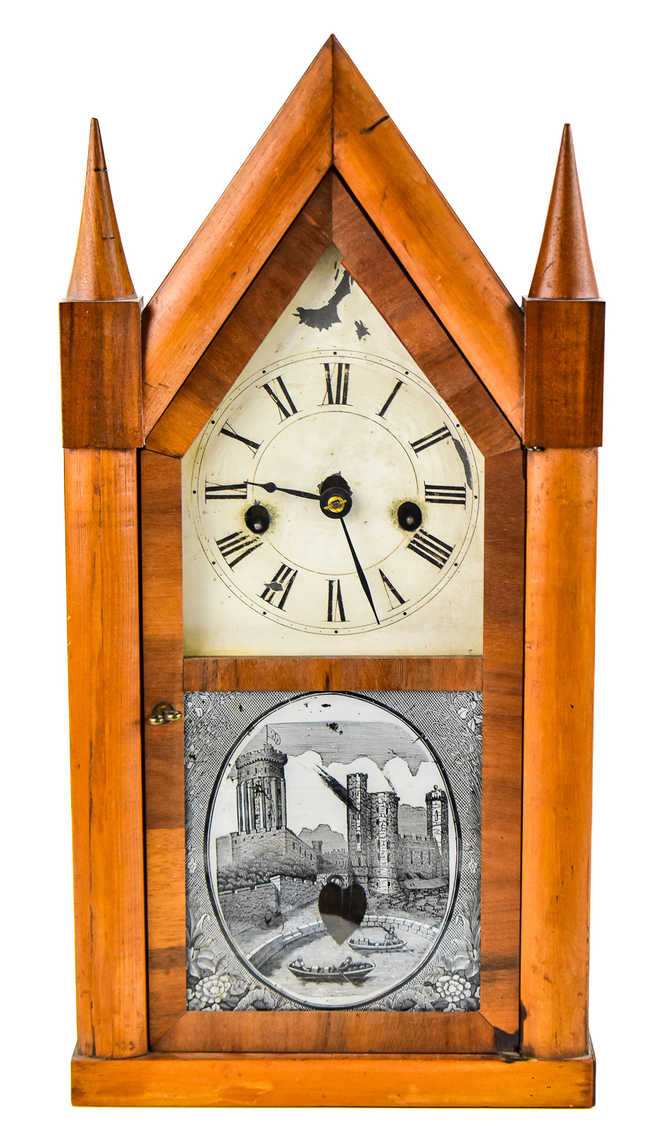 ELISHA MANROSS STEEPLE CLOCK, C. 1840s